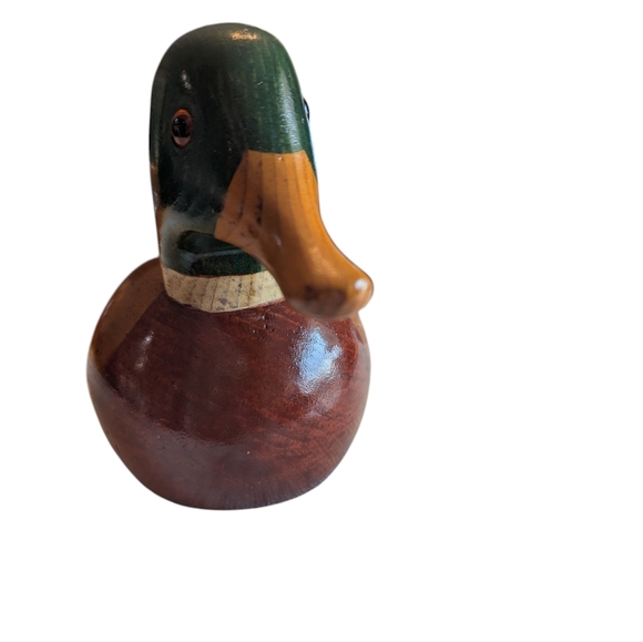 Vintage Handcrafted Wooden Mallard Duck - Picture 2 of 7